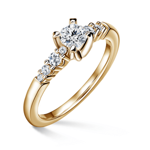 Sierra | Zásnubní prsten se středovým kamenem 0.400ct, žluté zlato, s diamanty 46