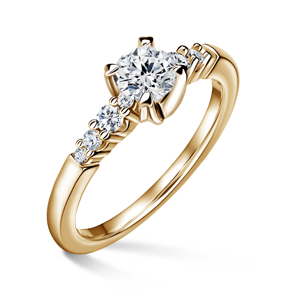Sierra | Zásnubní prsten se středovým kamenem 0.500ct, žluté zlato, s diamanty 47