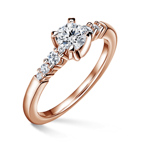 Sierra | Zásnubní prsten se středovým kamenem 0.500ct, růžové zlato, s diamanty 47