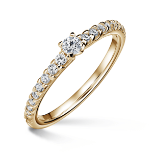 Aria | Zásnubní prsten se středovým kamenem 0.055ct, žluté zlato, s diamanty 53