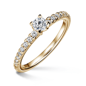 Aria | Zásnubní prsten se středovým kamenem 0.180ct, žluté zlato, s diamanty 47