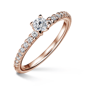 Aria | Zásnubní prsten se středovým kamenem 0.180ct, růžové zlato, s diamanty 57