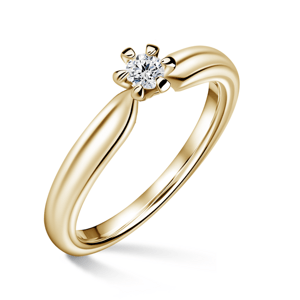 Florence | Zásnubní prsten se středovým diamantem 0.145ct, žluté zlato 60