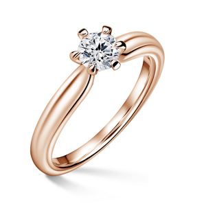 Florence | Zásnubní prsten se středovým diamantem 0.400ct, růžové zlato 65