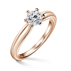 Florence | Zásnubní prsten se středovým diamantem 0.500ct, růžové zlato 58