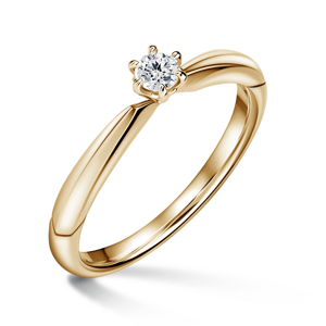 Minerva | Zásnubní prsten se středovým diamantem 0.085ct, žluté zlato 46