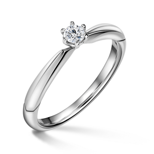 Minerva | Zásnubní prsten se středovým diamantem 0.085 ct, bílé zlato 46