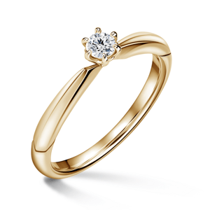 Minerva | Zásnubní prsten se středovým diamantem 0.145 ct, žluté zlato 54