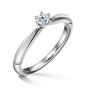 Minerva | Zásnubní prsten se středovým diamantem 0.145 ct, bílé zlato 50