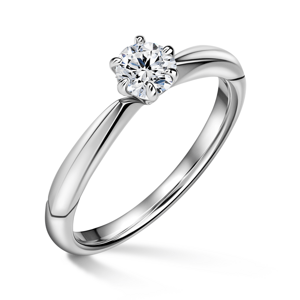Minerva | Zásnubní prsten se středovým diamantem 0.400 ct, bílé zlato 51