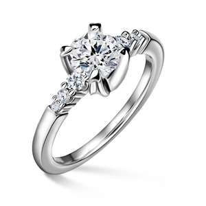 Sierra | Zásnubní prsten se středovým kamenem 0.900ct, bílé zlato, s diamanty 49