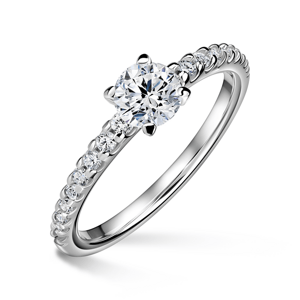 Aria | Zásnubní prsten se středovým kamenem 0.700ct, bílé zlato, s diamanty 61