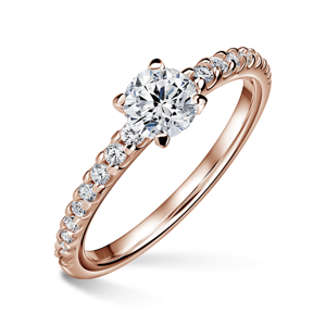 Aria | Zásnubní prsten se středovým kamenem 0.700ct, růžové zlato, s diamanty 50
