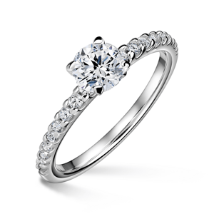 Aria | Zásnubní prsten se středovým kamenem 0.900ct, bílé zlato, s diamanty 56