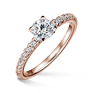 Aria | Zásnubní prsten se středovým kamenem 0.900ct, růžové zlato, s diamanty 61