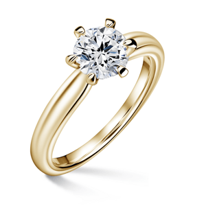 Florence | Zásnubní prsten se středovým diamantem 0.900ct, žluté zlato 52