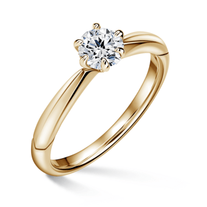 Minerva | Zásnubní prsten se středovým diamantem 0.500 ct, žluté zlato 57