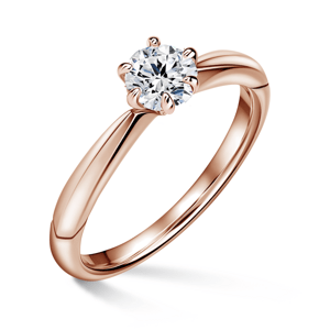 Minerva | Zásnubní prsten se středovým diamantem 0.500ct, růžové zlato 51