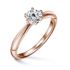 Minerva | Zásnubní prsten se středovým diamantem 0.700ct, růžové zlato 59