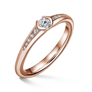 Harmonia | Zásnubní prsten se středovým kamenem 0.145ct, růžové zlato, s diamanty 49