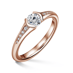 Harmonia | Zásnubní prsten se středovým kamenem 0.700ct, růžové zlato, s diamanty 56
