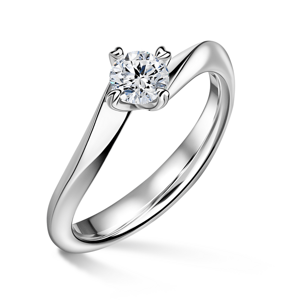 Freya | Zásnubní prsten se středovým diamantem 0.700ct, bílé zlato 49